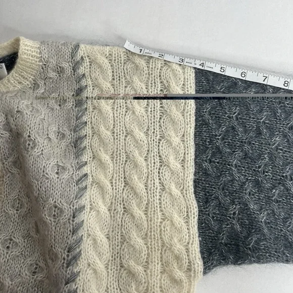 Vintage Robert Scott Ltd Knitted By Hand Mohair Button Up Cardigan Sweater Large - Picture 7 of 7